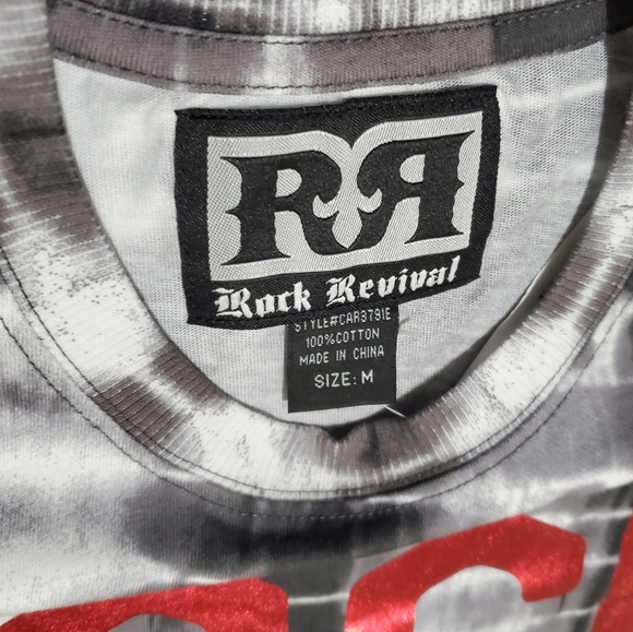 ♦️HP♦️Rock Revival Tie Dye Foiled Graphic T♦️ - Picture 5 of 5